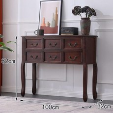 수납장 서랍장 수납 철제 현관 콘솔장 다크월넛 아치형, 프레임 구조, 조립 필요, 8032 딥월넛 미디엄