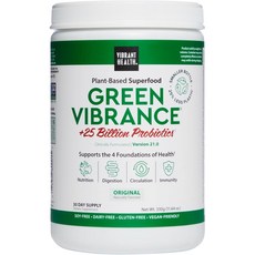 Vibrant Health 그린 바이브런스 비건 슈퍼푸드 파우더 미국 직배송 330g, 1개