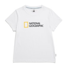 국내매장품 내셔널지오그래픽 NATIONALGEOGRAPHIC N242WTS210 여성 트러타 드라이실 반팔 티셔츠 BIG LOGO WHITE