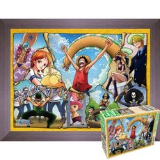 퍼즐피플 원피스 직소퍼즐 500피스 시리즈, 원피스 첫만남 500피스 액자포함(우드월넛), 1개