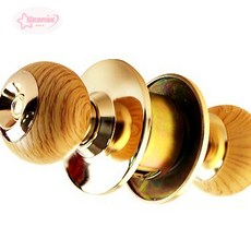 서락 실린더 우드 욕실용 침실용 열쇠문고리, 욕실