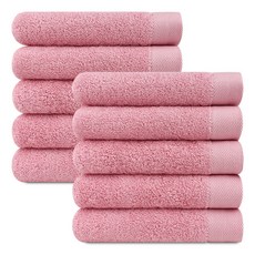 쉬라즈 호텔 수건 170g 40수 코마사, 분홍, 10개