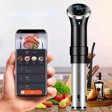 1100W 수 정밀 조리기 LCD 화면 및 앱 제어가 가능한 슬로우 워터 배스 온도 범위 2595℃ 건조 연소 방지 수위 모니터링 파티 홈용
