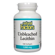 [내추럴팩터스] 레시틴 1200mg 180정 (Natural Factors Unbleached Lecithin), undefined, 1개
