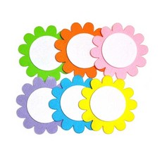 (디머스)교실 게시판 환경구성꾸미기 펠트 말풍선 12꽃잎판(중 6개입/14cm), 혼합(6개입)