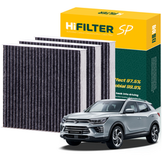 하이필터 KGM 코란도 활성탄 자동차 에어컨필터, 3개, 뷰티풀 코란도 HI-U021