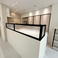 아쿠월 슬림 알루미늄 아일랜드 주방 파티션, 블랙 300