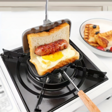 쿠코아 간편한 미니 토스트 샌드위치 양면팬, 1개, 14cm