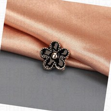 여성 파인 옷 노출 벌어짐 방지 자석 여밈 단추 브로치 옷고정 매너 버튼, M.5잎블랙 3세트