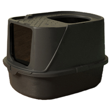 寵星球 封閉式方舟貓砂盆，頂入式摺疊貓便盆，多色可選，價格最划算，貓咪廁所首選, 極致黑, 1個