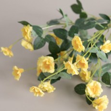 찔레장미부쉬 39cm 조화 인테리어, 3p, 옐로우