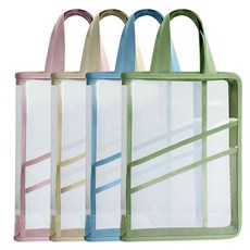 투명 A4 가방 다용도 손잡이 보조가방 DD-13078, 핑크