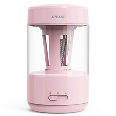 APEXSO 자동상승 연필깎이 스마트 전동연필깎이 3단계 자동연필깍이 올인원 C타입 충전 무선, 1개, 핑크