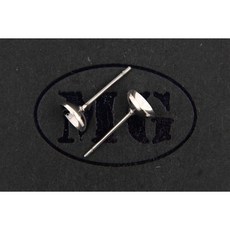 沐錦飾品材料DIY 6MM全銅碗形圓底耳針@200入, (無鎳代白)200入/瓶, 1個