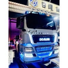 RY日耀貨卡燈藝 MAN外置廠徽燈 發光標誌，提升夜間行車安全，展現獨特風格, 黃色, 1個