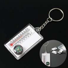 온도계 나침반 열쇠고리 5개입 온도계나침반, 1개