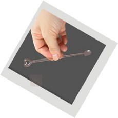 후니곳간 13센티 하트손잡이 미니 커피스틱 국산제품 1회용수저, 브라운