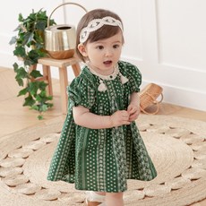 LITTLE TINI 橙花連衣裙