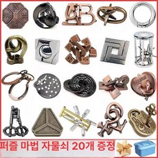 비포쉬프팅 지혜의고리 세트 데블스플랜 고리 자극 두뇌 세트 퍼즐 46종, 선생님 추천 상품 20종 루반 잠금장치수납, 기본 색상, 1조각