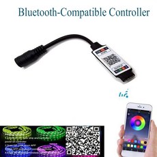 미니 RGB 블루투스 호환 컨트롤러 USB 5V 12V 24V 음악 LED 라이트 스트립, DC Mini BT-B