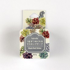 莫莫日貨 Bande 日本和紙膠帶 景天屬植物 BDA399 手帳裝飾, 1個