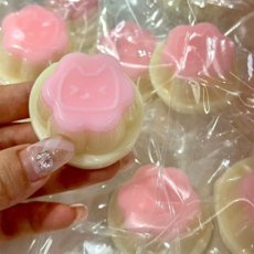 말랑이 쫀득이 발바다 문어 푸딩 온도변화, 1개, 50g, 푸딩(핑크)