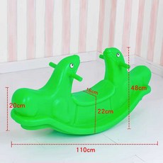 유아 3인용 2인용 플라스틱 시소 실내 야외 놀이 흔들, 1개, 2인용시소(그린바다사자)/아웃도어내구성