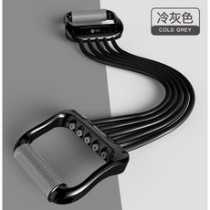 米客拉力器 乳膠擴胸器 男士健身多功能彈力繩 女臂力器 家用, 灰黑色, 1個