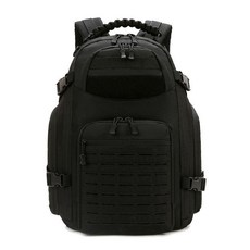 瑪薩威新款戶外多功能戰術雙肩包 徒步露營旅行登山包, 黑色