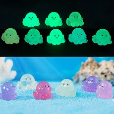 테라리움 피규어 미니어처 화분꾸미기 어항장식 재료 야광 문어 혼합 5P세트, 1개