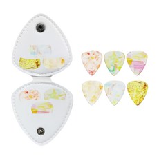 PU 가죽 기타 주최자 픽 홀더 케이스 기타 플렉트럼 가방 추천, 1세트, 0.58mm-Q가을 색상