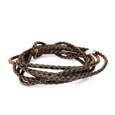 인조가죽 메쉬끈 3mm 4mm 11종 모음, 10. 4MM 블랙브라운 1M