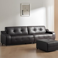 서광퍼니처 초이스 라텍스 4인용 소파 sk, 초이스 4인소파  그레이/스툴포함