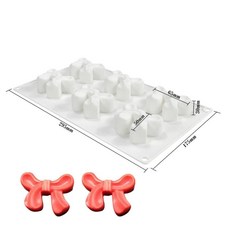 실리콘 샌드 무스 틀 베이킹 몰드 오목컵, 1개, 6구 리본 몰드 mcm 128g 335