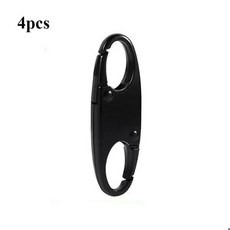 지퍼 잠금 클립 금속 분리형 카라비너 실버 도난 방지 가방 여행 4 개, [ 1051221 ] 지퍼 잠금 클립 도난 방지, 백팩