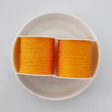 미소데이샵 옥사 실 0.4mm 매듭 소원 끈 팔찌 염주 묵주 DIY 만들기 줄 나일론 핸드메이드 공예 비즈, 2개, 오렌지옐로