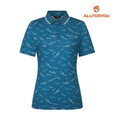 [올포유] [모델착장] 여성 비행기 프린트 카라 반팔 티셔츠 AWTPM3281-904