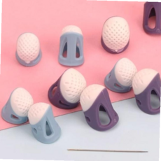 실리콘골무 보호 고무 엄지 바느질 손가락 투구골무 jun+6443ob, M 퍼플