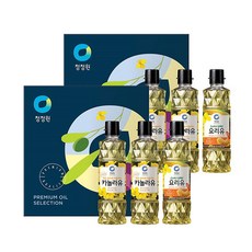 청정원 카놀라유 500ml 2개 + 요리유 500ml 1개 6호, 2세트