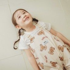 아이주 아기 멜빵형 놀이복 어린이 오버롤 방수 눈썰매복 멜빵바지 전신 미술가운 모래놀이 복, 프레첼