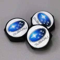 스바루 번호판볼트 Subaru 블랙베이스 크롬베이스 3개1세트, 1세트