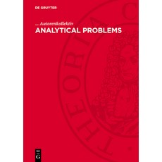 (영문도서)Analytical Problems Hardcover, de Gruyter, English, 9783112749883