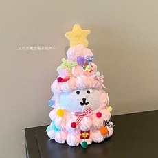 自嘲熊KT貓拉布布娃衣耶誕樹套裝手工配件, 粉色耶誕樹娃衣不含玩偶）, 1個