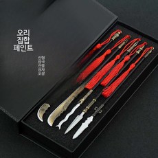 무협 미니어처 검 모형 피규어 고대 병기, D_루푸 금색 반달깃발 22cm, 1개
