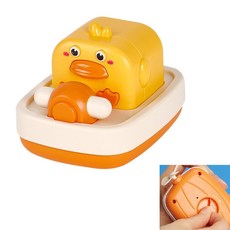 아기 목욕 물놀이 말랑 태엽 움직이는 개구리배 가성비 아이장난감 아이선물 추천, 오리보트, 1개