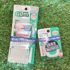 GUM牙周護理牙間刷組：L型(0SSSS' 1SSS' 2SS)10入/I型(1SSS' 2SS)20入/牙線，深層清潔牙縫，預防牙周病, 1個, I型牙間刷1SSS+含蠟膨脹型牙線