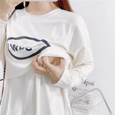 봄 가을 임부복 임산부 외출복 긴팔티 긴팔 수유티 산후 수유복 긴팔 티셔츠 YSQ