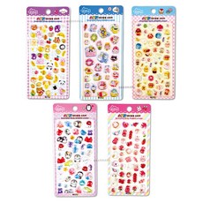 스윗팝 캔디 봉봉 스티커 5P 세트 (디자인 중복 없음), 1세트, 혼합색상