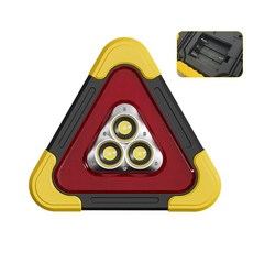 SUITU 多功能三角警示燈 太陽能充電 五檔模式, 電池款, 1個