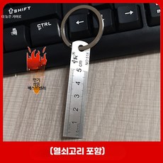 스테인리스 측정용 휴대형 정밀눈금 내구형, 1개, 2_열쇠고리가있는손잡이1개 5cm